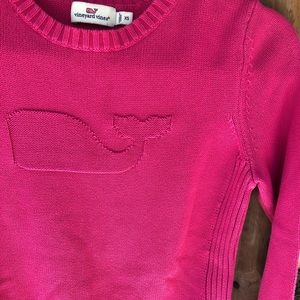 Vineyard Vines Vibrant Pink Whale Detail Sweater, Preppy & Classic!  Beautiful!!